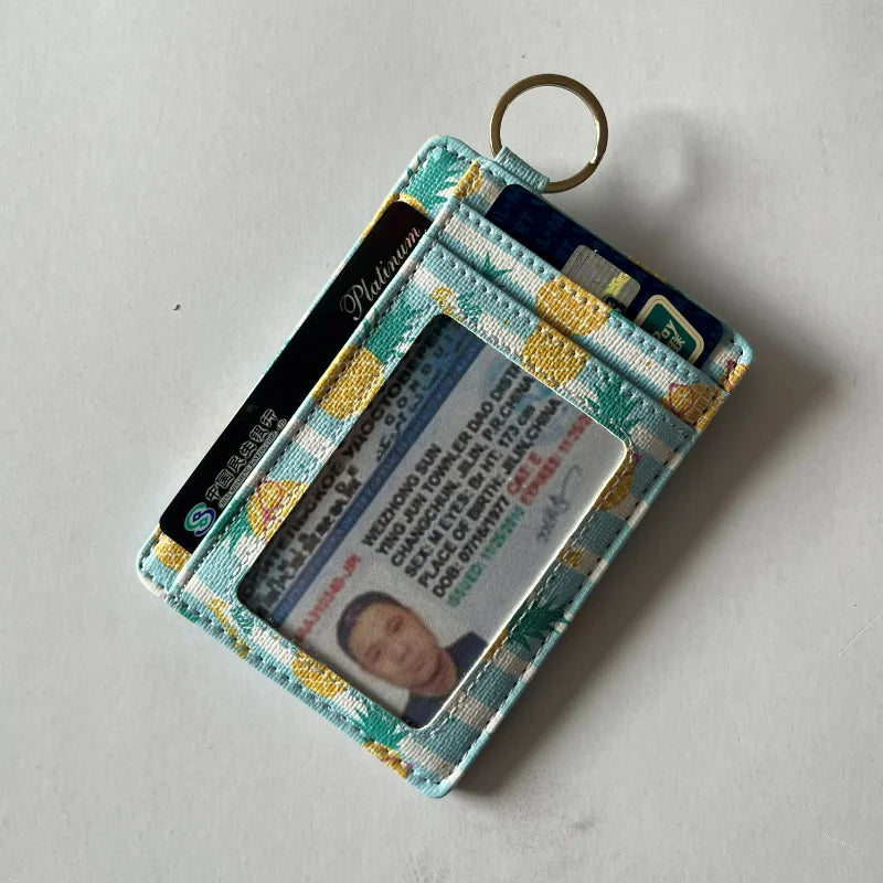 Slim Floral Card Holder — Compact Front Pocket Wallet for Women