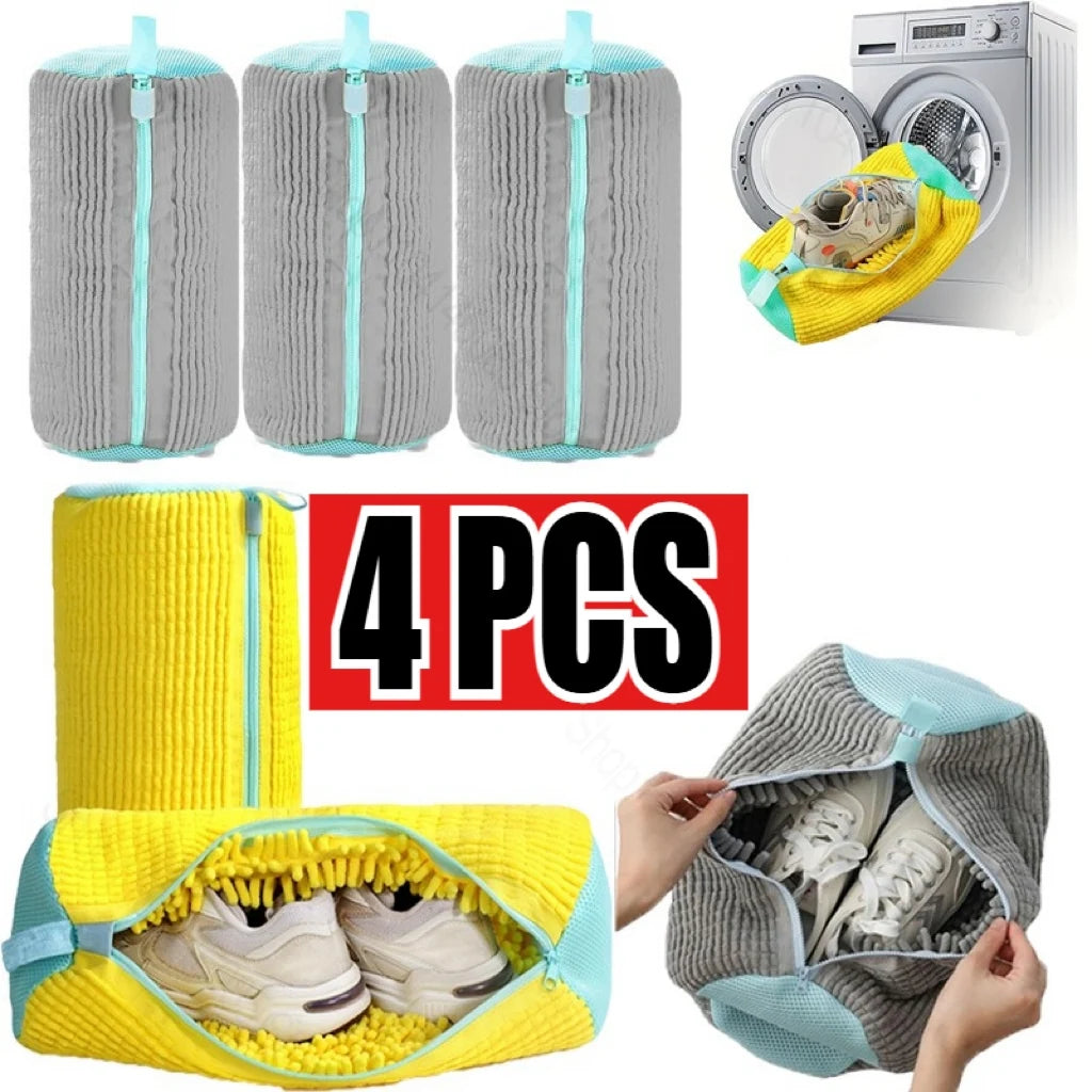 Durable Mesh Shoe Wash Bag — Protective Laundry Organizer for Sneakers