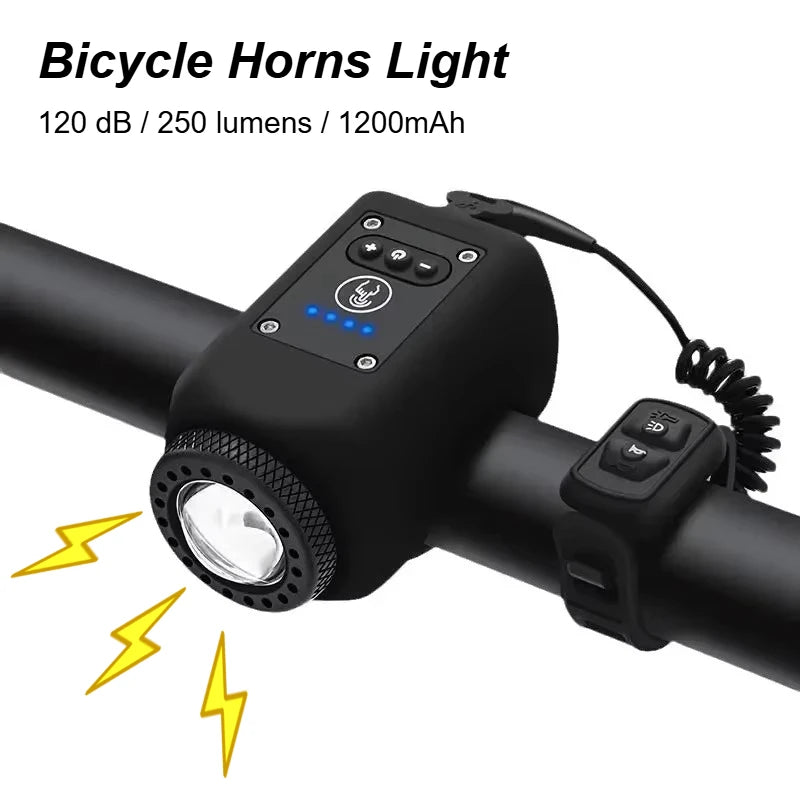 MIHJUSFDH Rechargeable Bike Light and Horn — Waterproof MTB Cycling Accessory