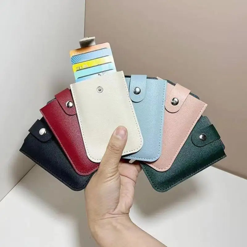 Slim Floral Card Holder Wallet — Minimalist Capacity for Credit Cards & ID