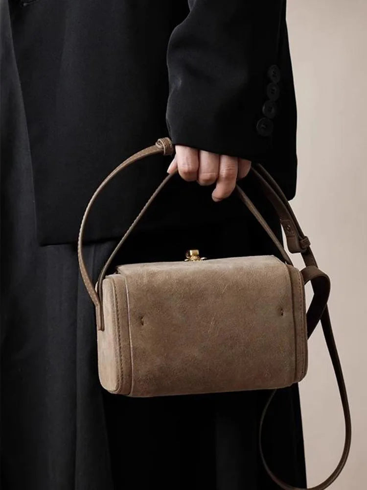 JCHENSJ Women's Mini Box Bag — Retro Frosted Crossbody Shoulder Bag