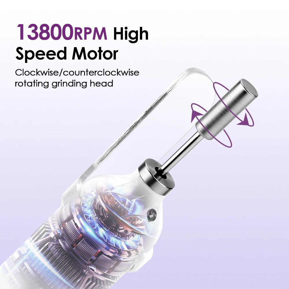 AFDEAL Electric Nail Drill Machine — Cordless Manicure Set with UV Lamp