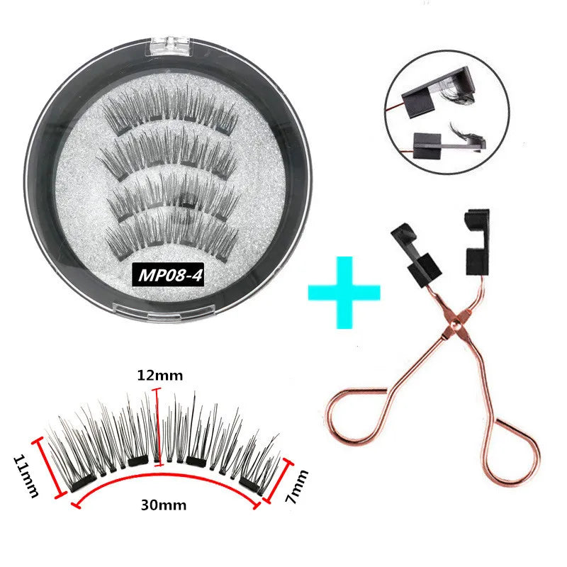 Anlinnet Magnetic False Eyelashes — Glue-Free 3D Handmade Lash Set