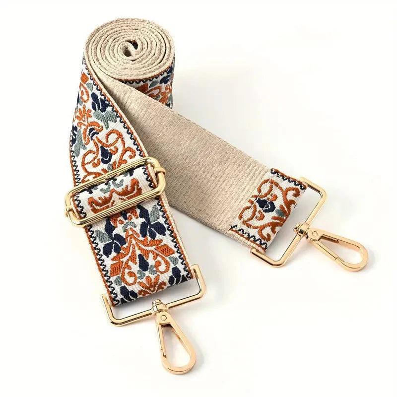 Adjustable Replacement Purse Strap — Patterned Crossbody Shoulder Belt