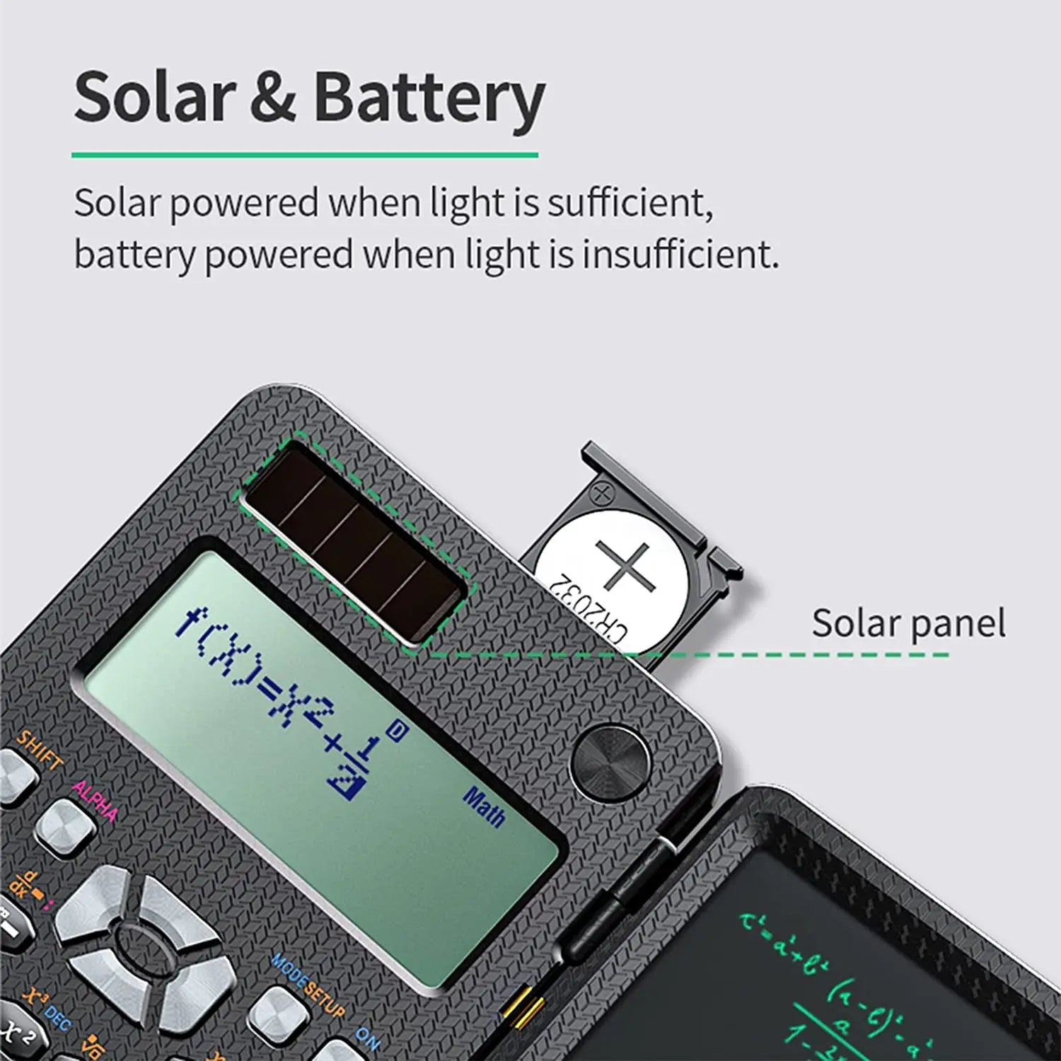 NeWYeS Solar Scientific Calculator — Integrated LCD Notepad & Stylus
