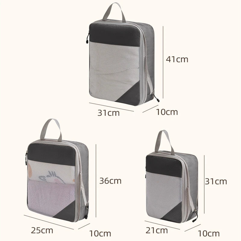 Travel Packing Cube Set — Lightweight Compression Storage Bags