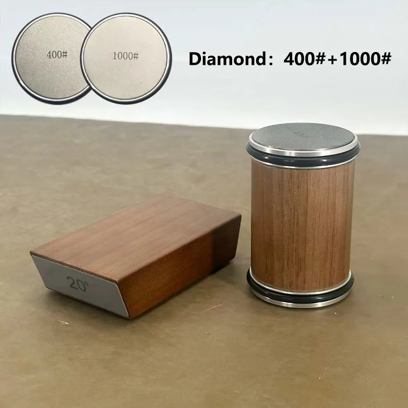 RSCHEF Rolling Knife Sharpener & Magnetic Holder — Diamond Stone Kit