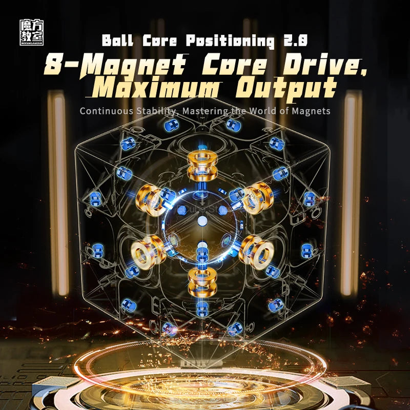Professional Magnetic 3x3 Speed Cube — High-Performance Puzzle Toy