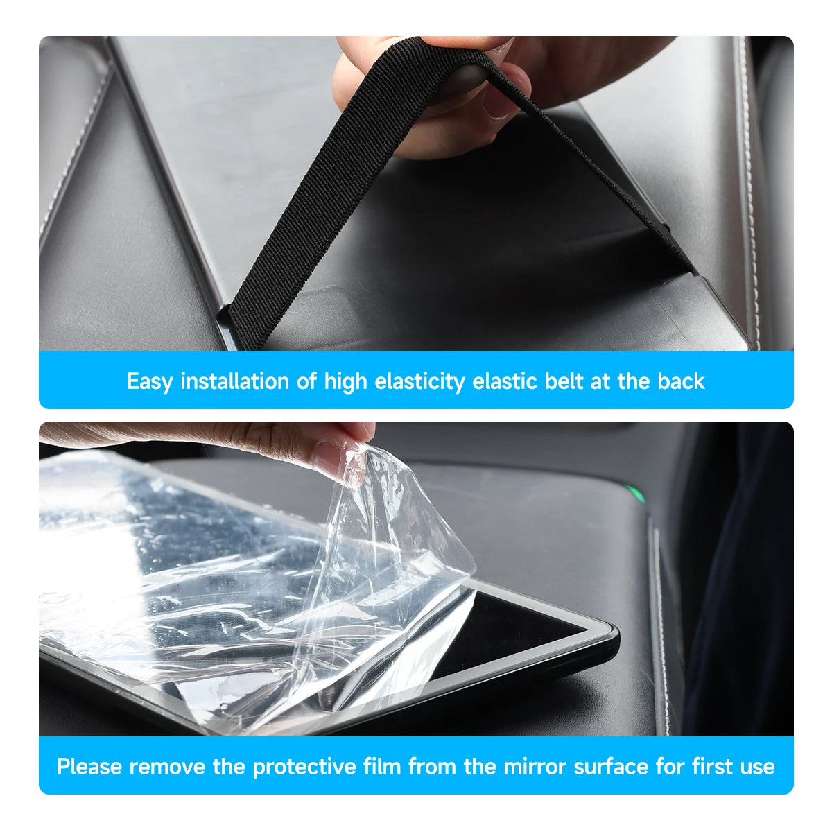 LED Car Makeup Mirror — Ultra Thin HD Sunshade Mirror with Touch Dimming