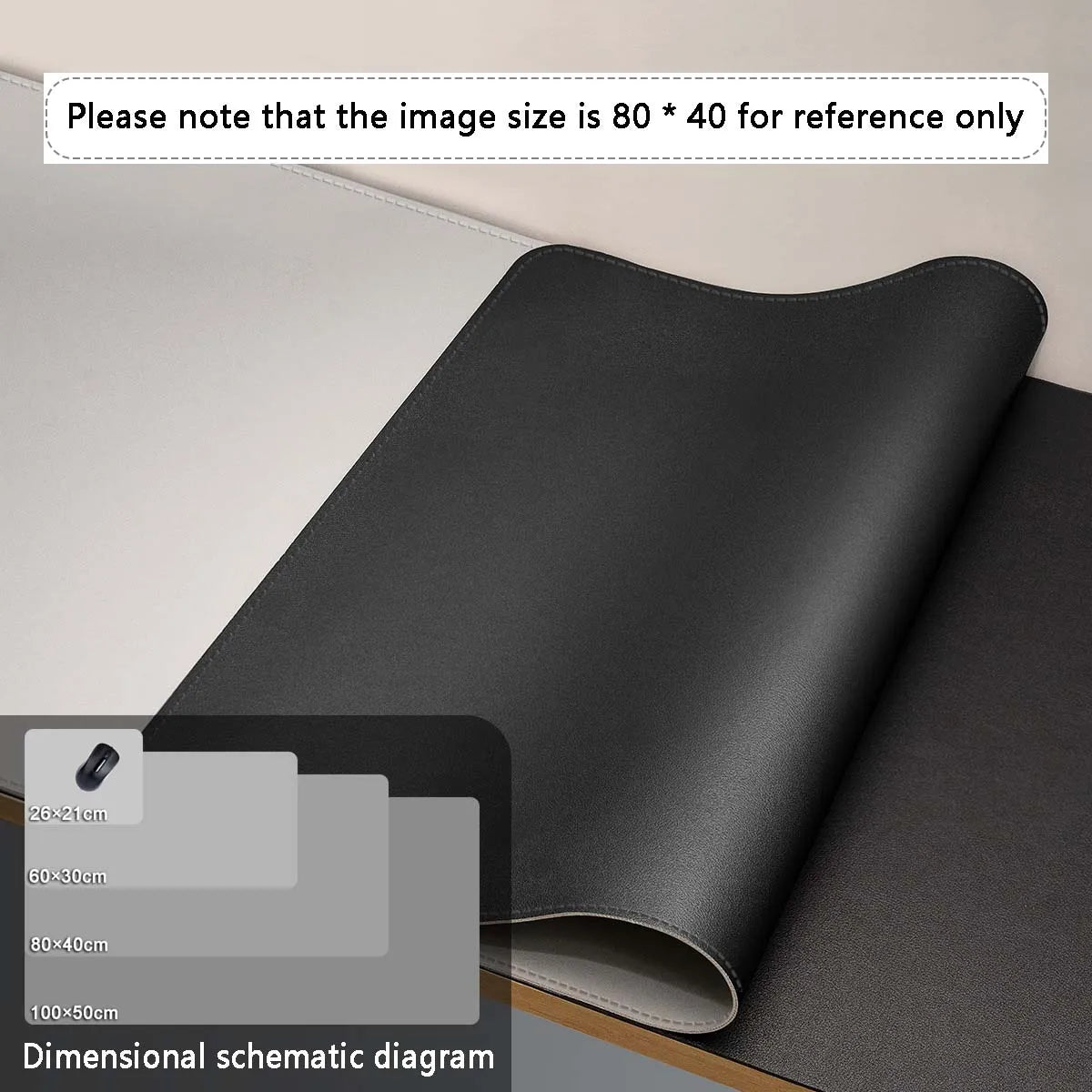 AIPHY Large PU Leather Desk Mat — Waterproof Desktop Protector for Office and Gaming
