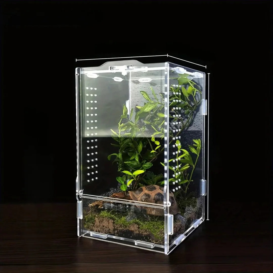Reptile Terrarium — Transparent Habitat Cage