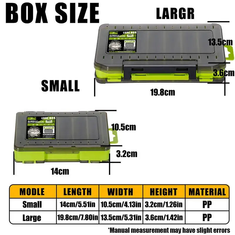 JETTING Double-Sided Compact Tackle Box — Durable Lure and Hook Organizer