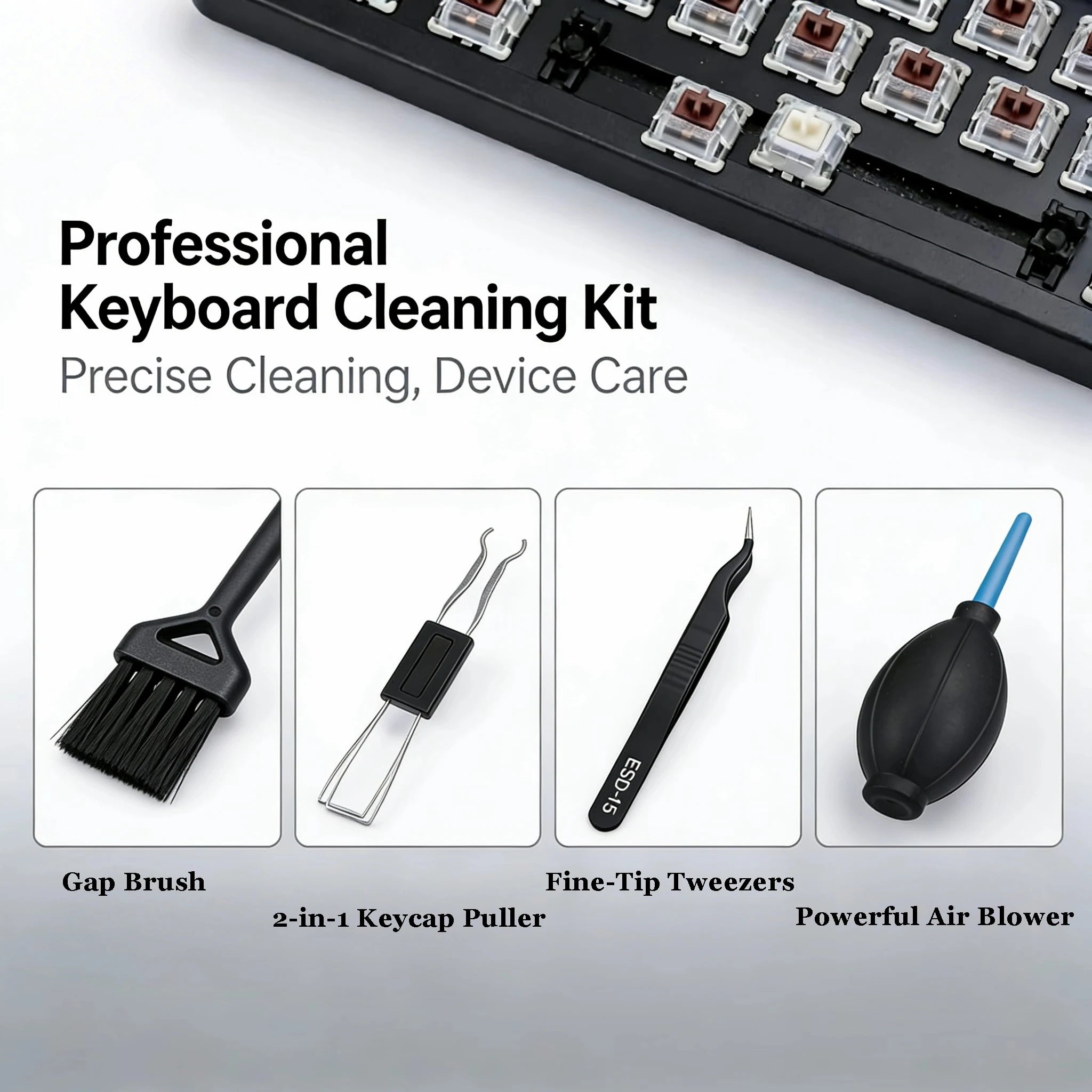 4-in-1 Keyboard Cleaning Kit — Multifunctional Maintenance Tool Set
