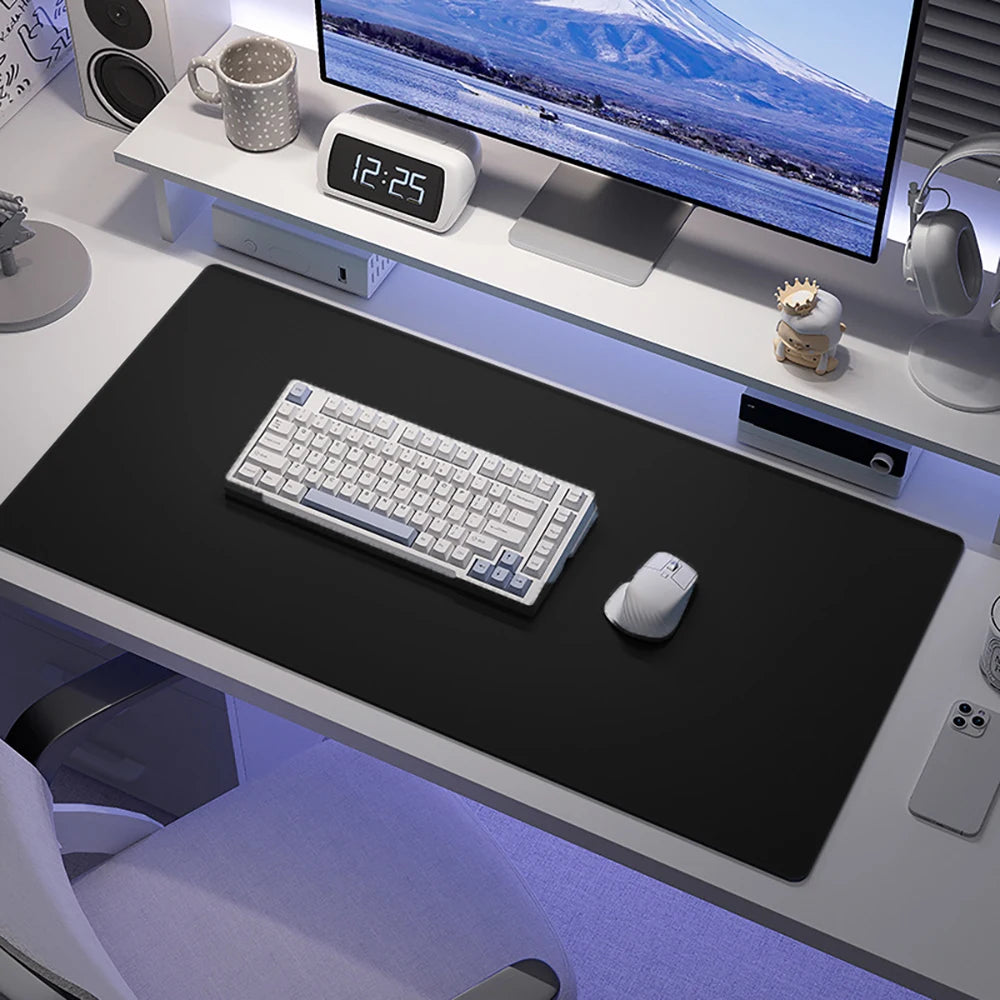 Large Brown Leather Desk Mat — Waterproof Workspace Protector