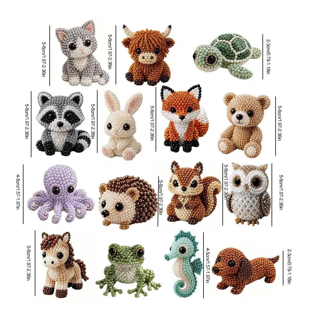 DIY 3D Animal Beading Kit — Creative Handmade Craft Set for Stress Relief