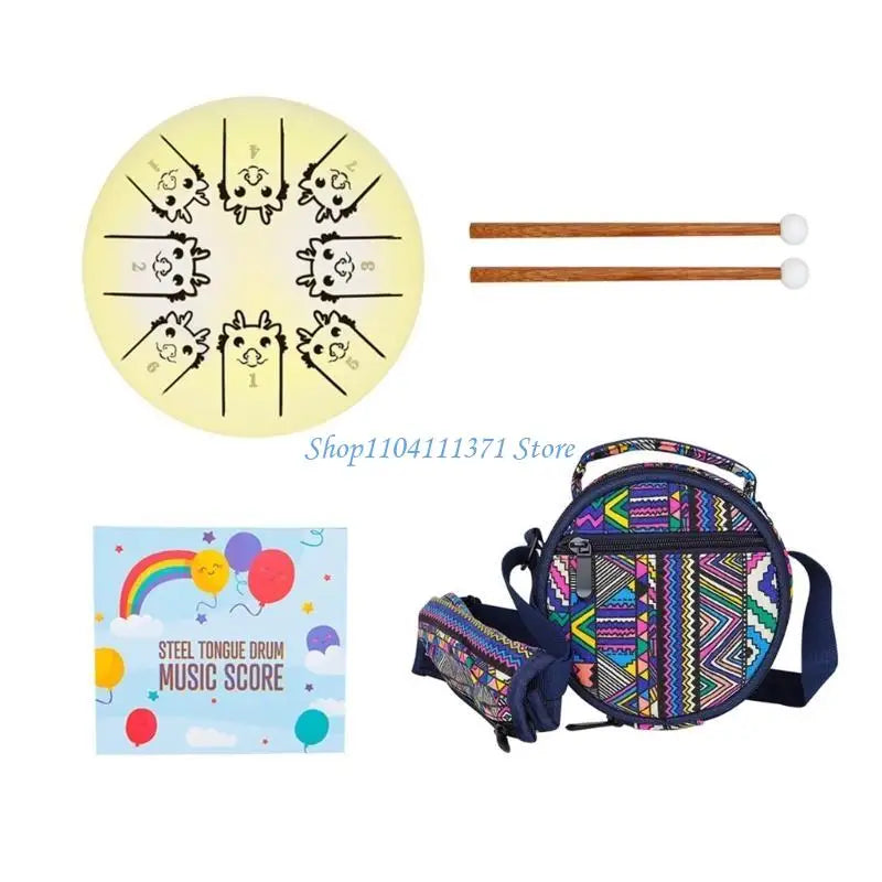 8-Tone Steel Tongue Drum — Musical Percussion Instrument for Beginners