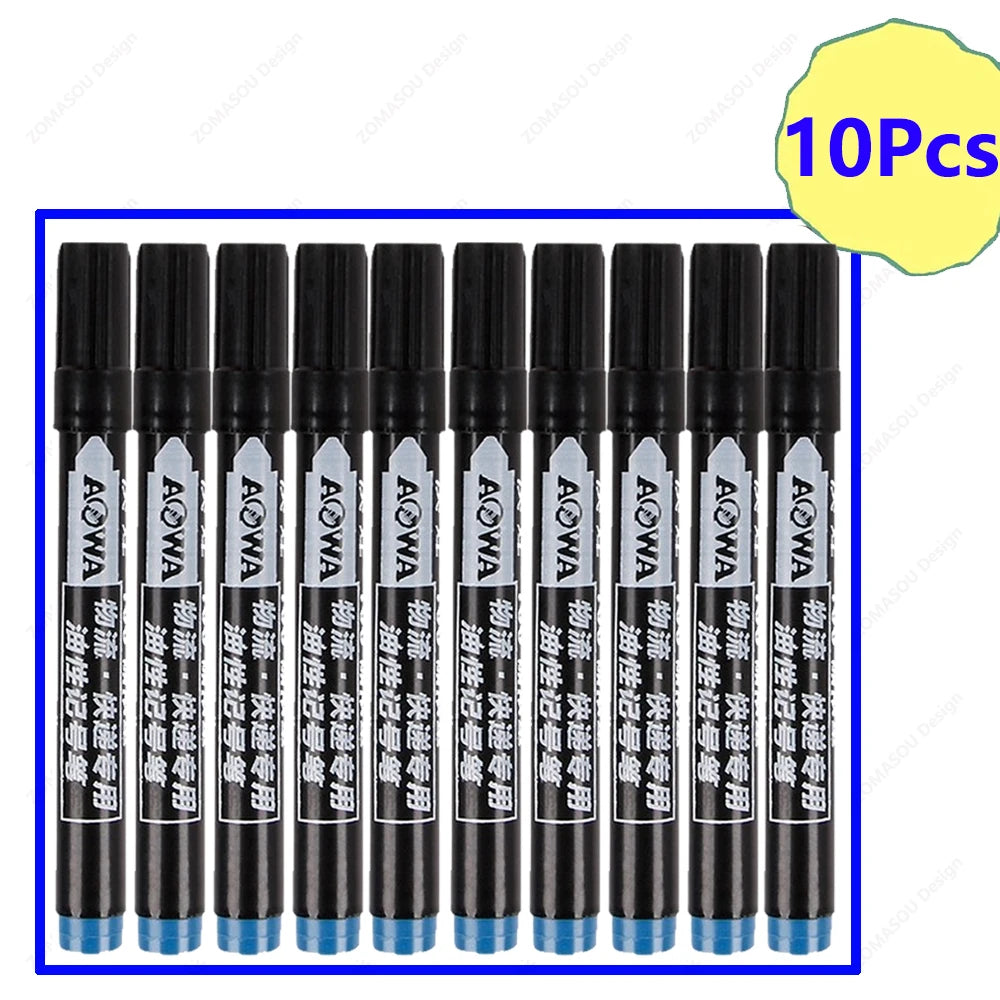 Permanent Oil-Based Marker Pens — Waterproof Quick-Dry Ink for Metal and Glass