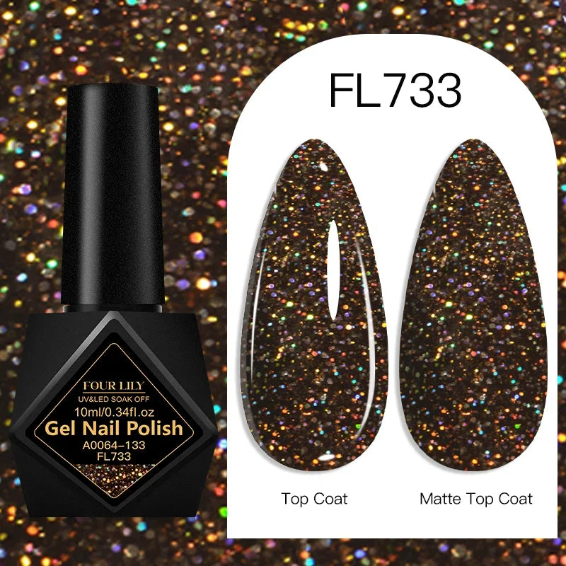 Four Lily Gel Nail Polish — Long Lasting Semi-Permanent Manicure Set