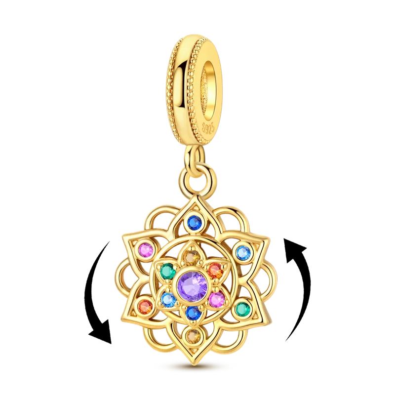 Charmhub Sparkling Zircon Elephant Charm — Gold Plated 925 Sterling Silver Bead