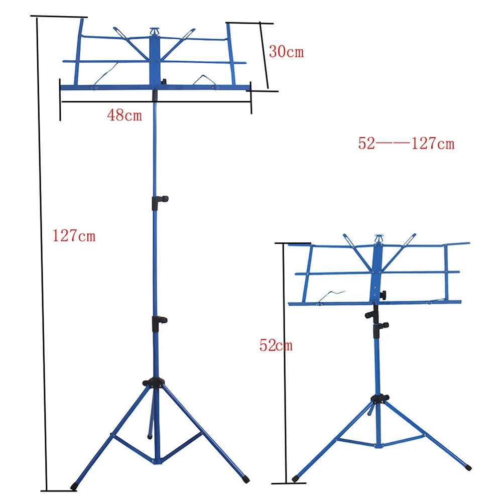 IRIN Foldable Music Sheet Stand — Adjustable Stainless Steel Tripod