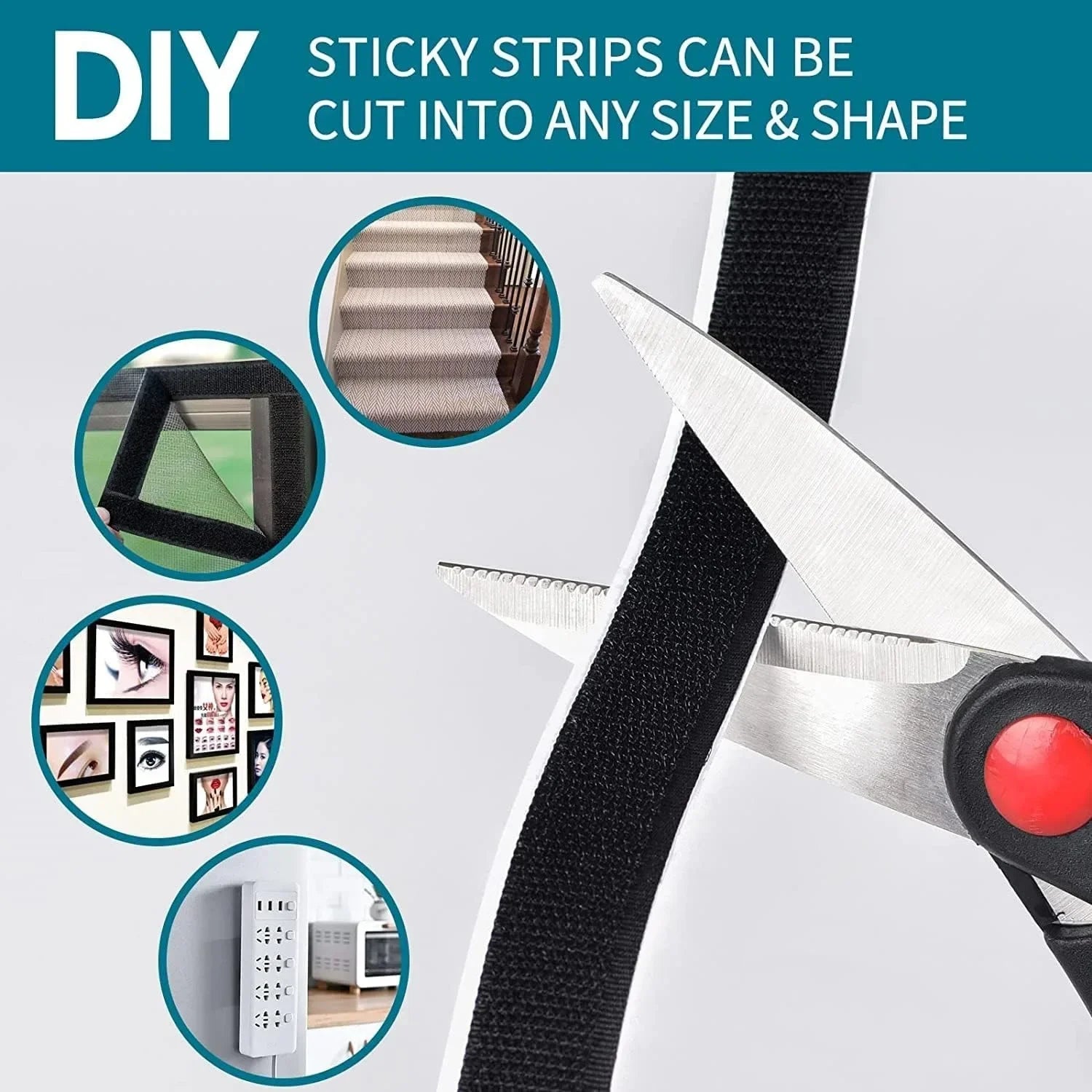 Self-Adhesive Hook and Loop Fastener Roll — Versatile Double-Sided Magic Tape