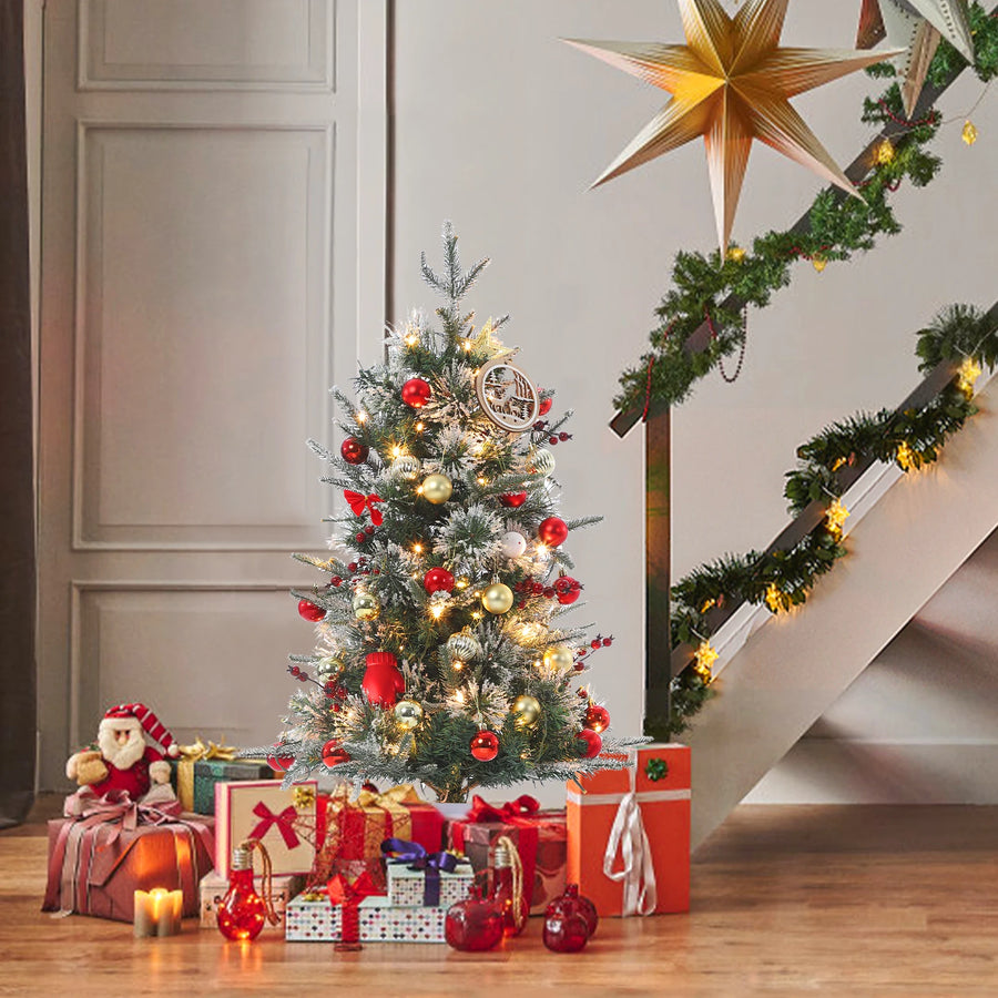 3ft Frost Light Artificial Christmas Tree — Pre-Lit with 78 LED Lights