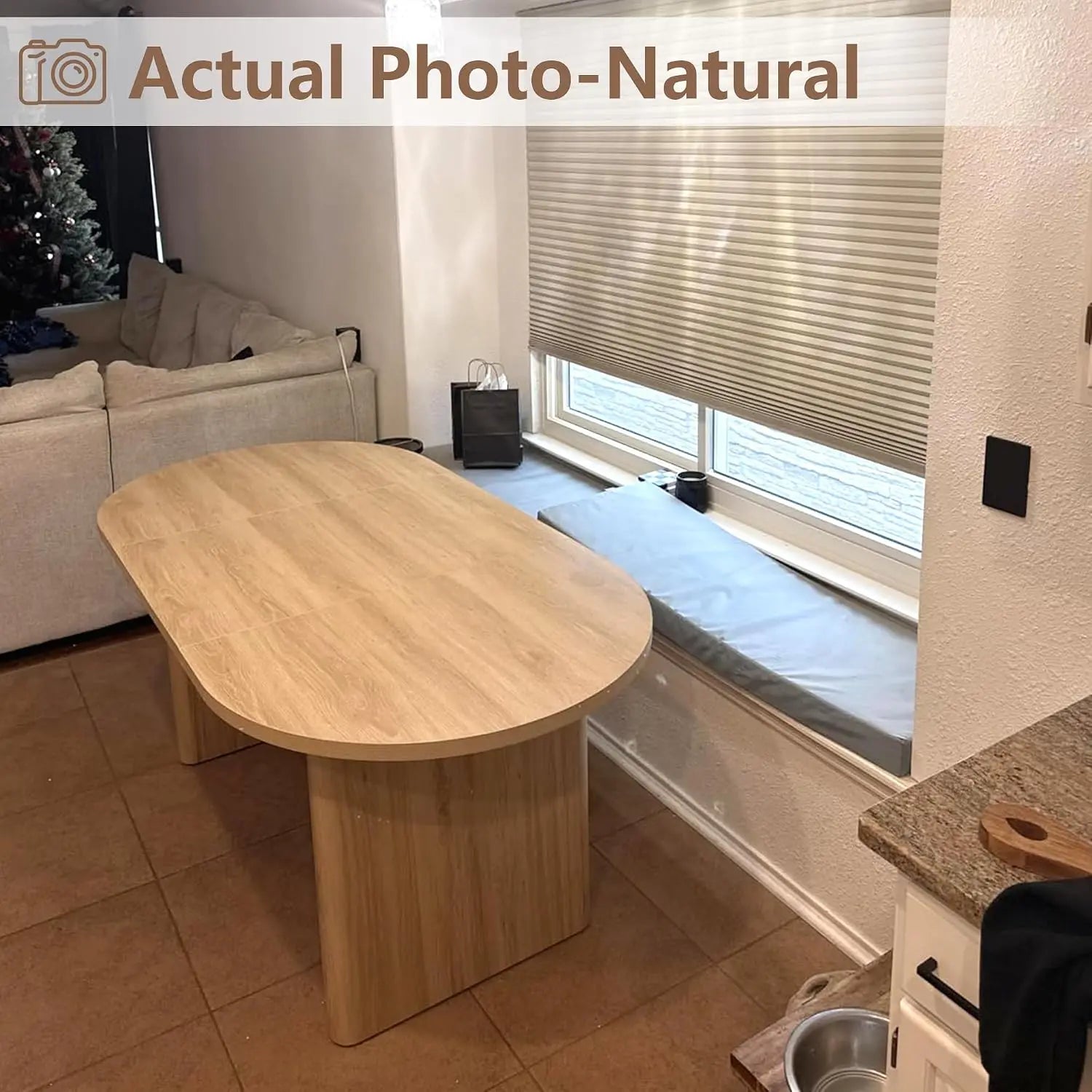 TWISTER.CK Farmhouse Oval Dining Table — Large Wooden Table for 4–8 People