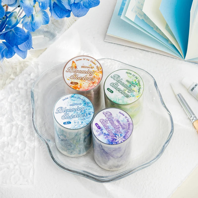 Water Splash PET Washi Tape — Decorative Adhesive for Scrapbooking & Journals