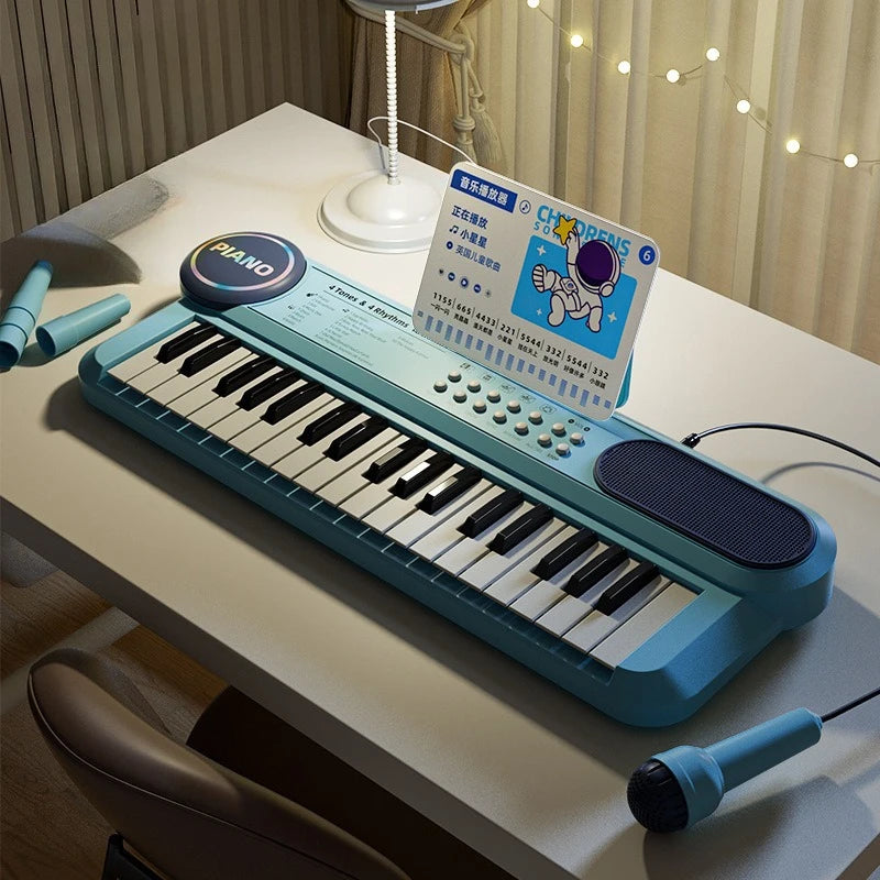 37-Key Electronic Kids Keyboard — Musical Learning Toy with Microphone