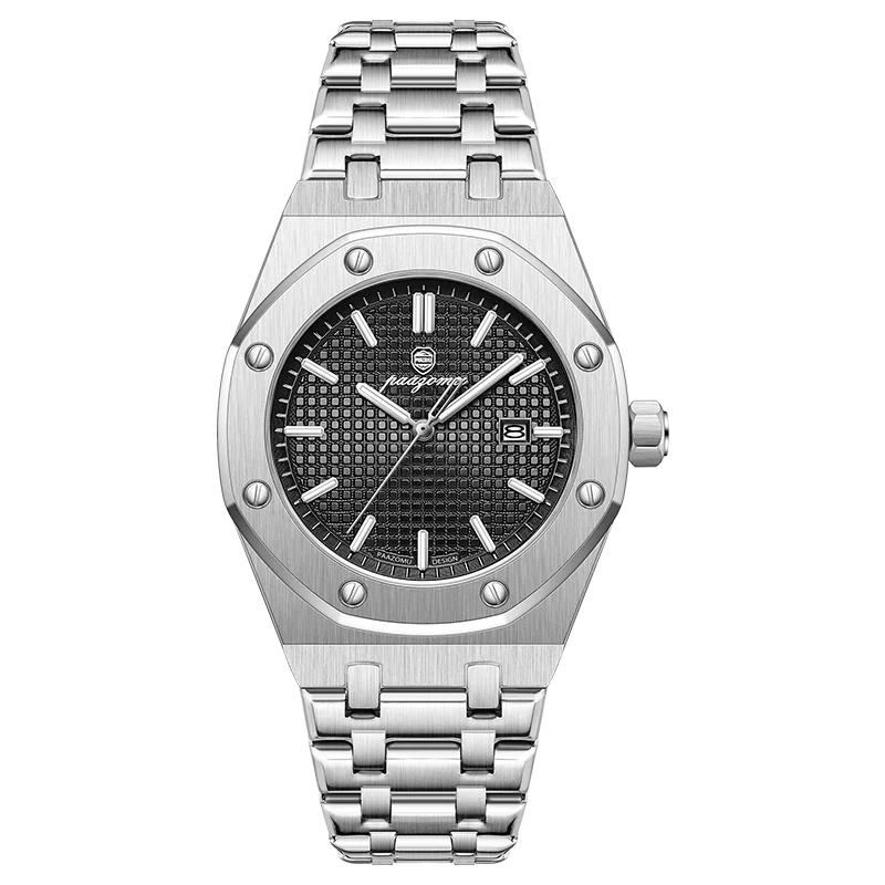 PAAZOMU Men's Business Wristwatch — Stainless Steel Quartz Watch with Luminous Date