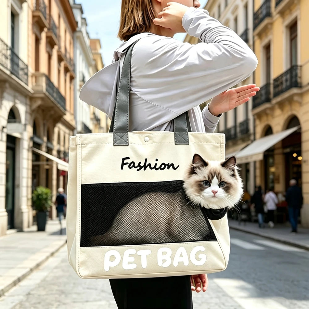 Breathable Pet Carrier Bag — Lightweight Travel Tote for Cats and Small Dogs