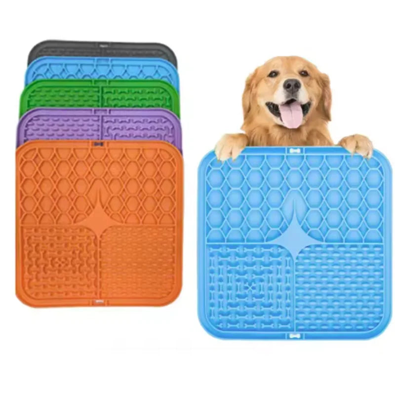 Silicone Pet Lick Mat — Slow Feeder and Bath Time Distraction Tool