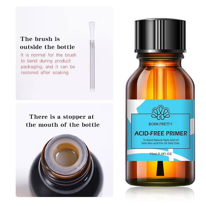 BORN PRETTY Nail Prep Dehydrator and Prime Set — Long Lasting Gel Prep