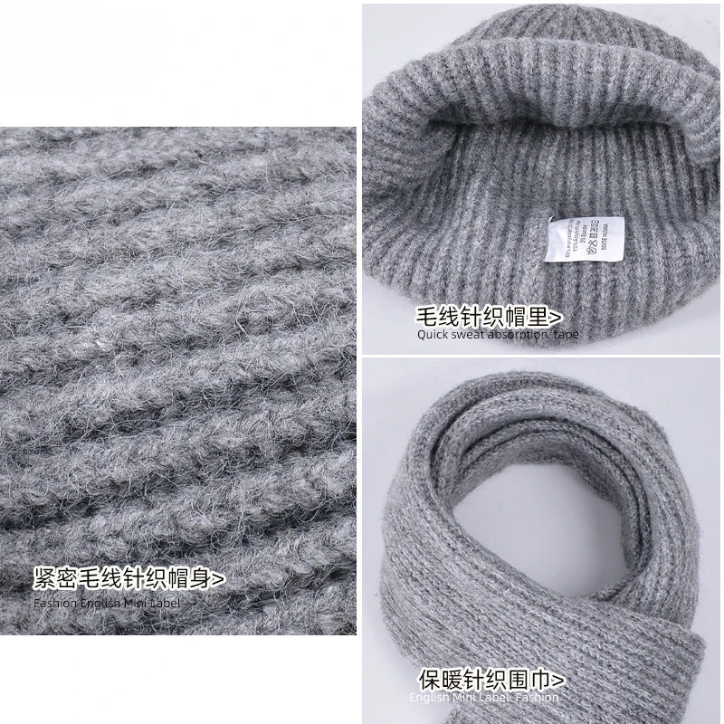 KINIJA Knitted Winter Accessory Set — Warm Hat, Scarf, and Gloves