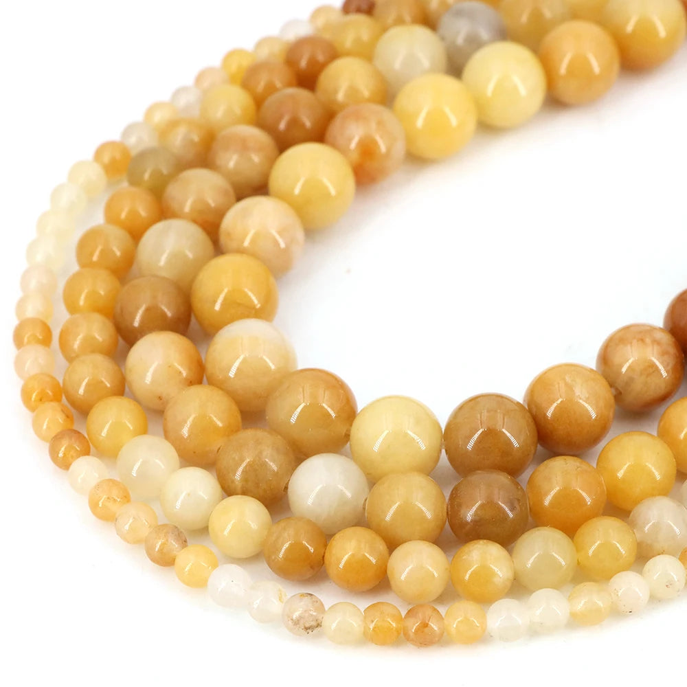 Natural Stone Gemstone Beads — Round Crystal Spacers for Jewelry Making