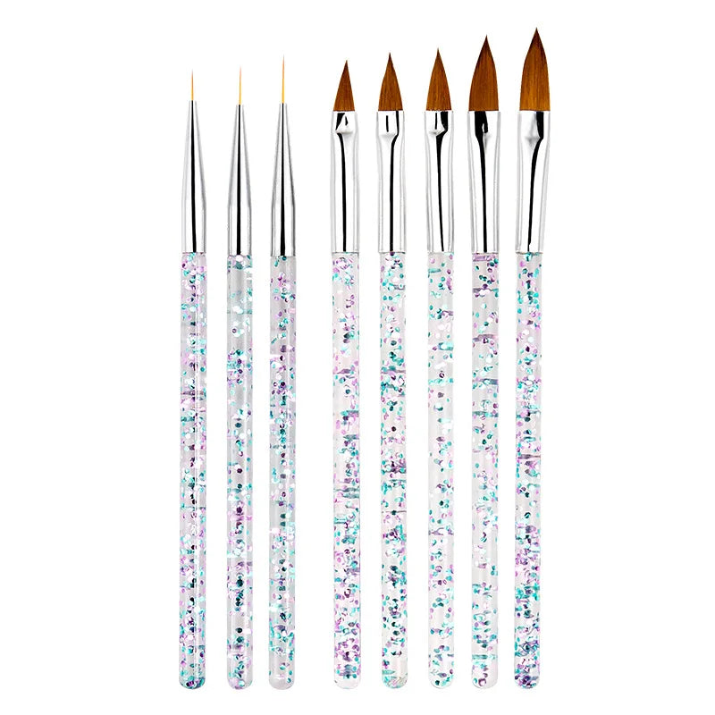 Professional Nail Art Brush Set — Dotting Tools and Design Pens