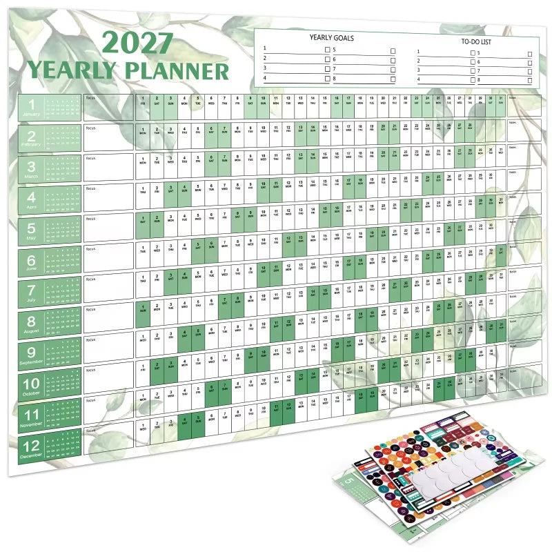 2026 Large Wall Calendar — Daily and Weekly Planner for Organization