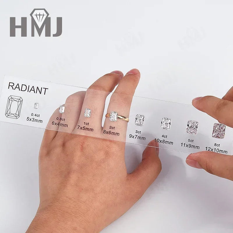 HMJ Gemstone Size Reference Chart — Cubic Zirconia Comparison Tool