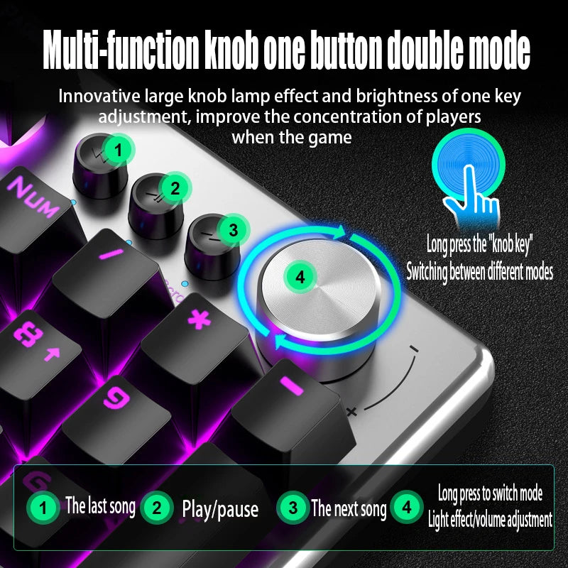 FALAIXILUO T200 Wired Gaming Keyboard and Mouse Combo — Backlit Multimedia Set
