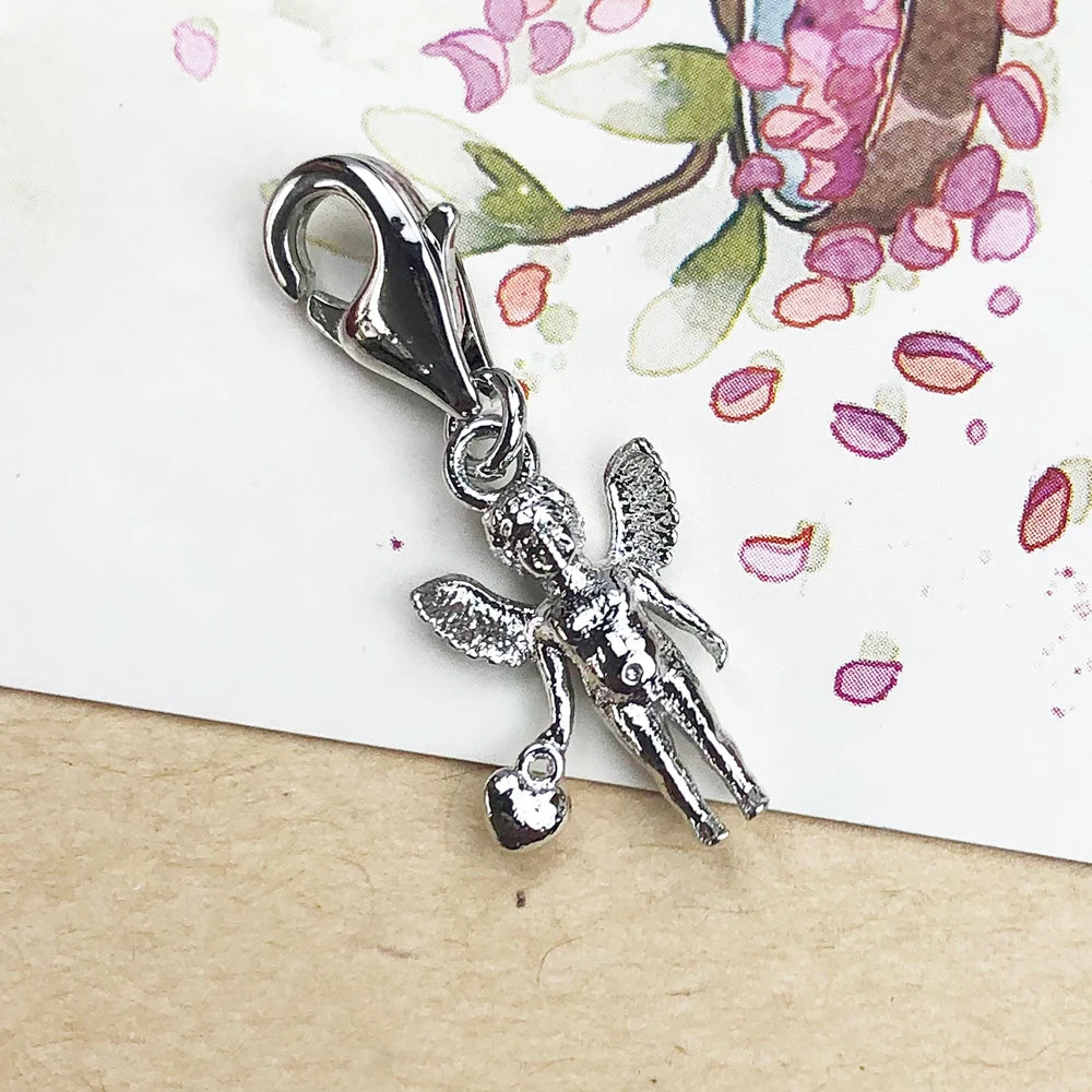 Thaddaeus Sterling Silver Heart Charm — Romantic Dangle Pendant for Jewelry