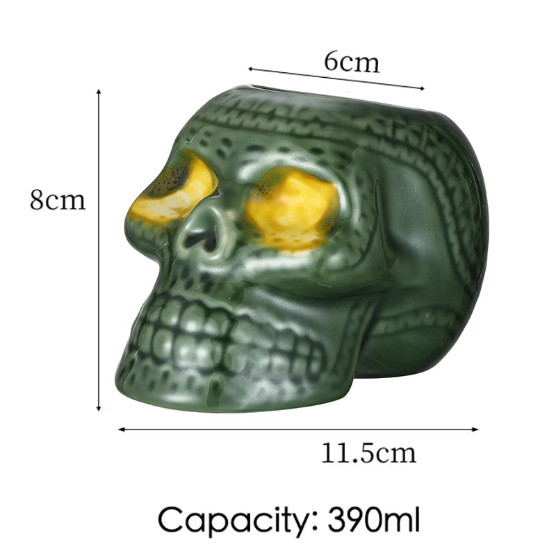 cocktailgeek Ceramic Tiki Mugs — Tropical Sculptural Drinkware for Home Bars