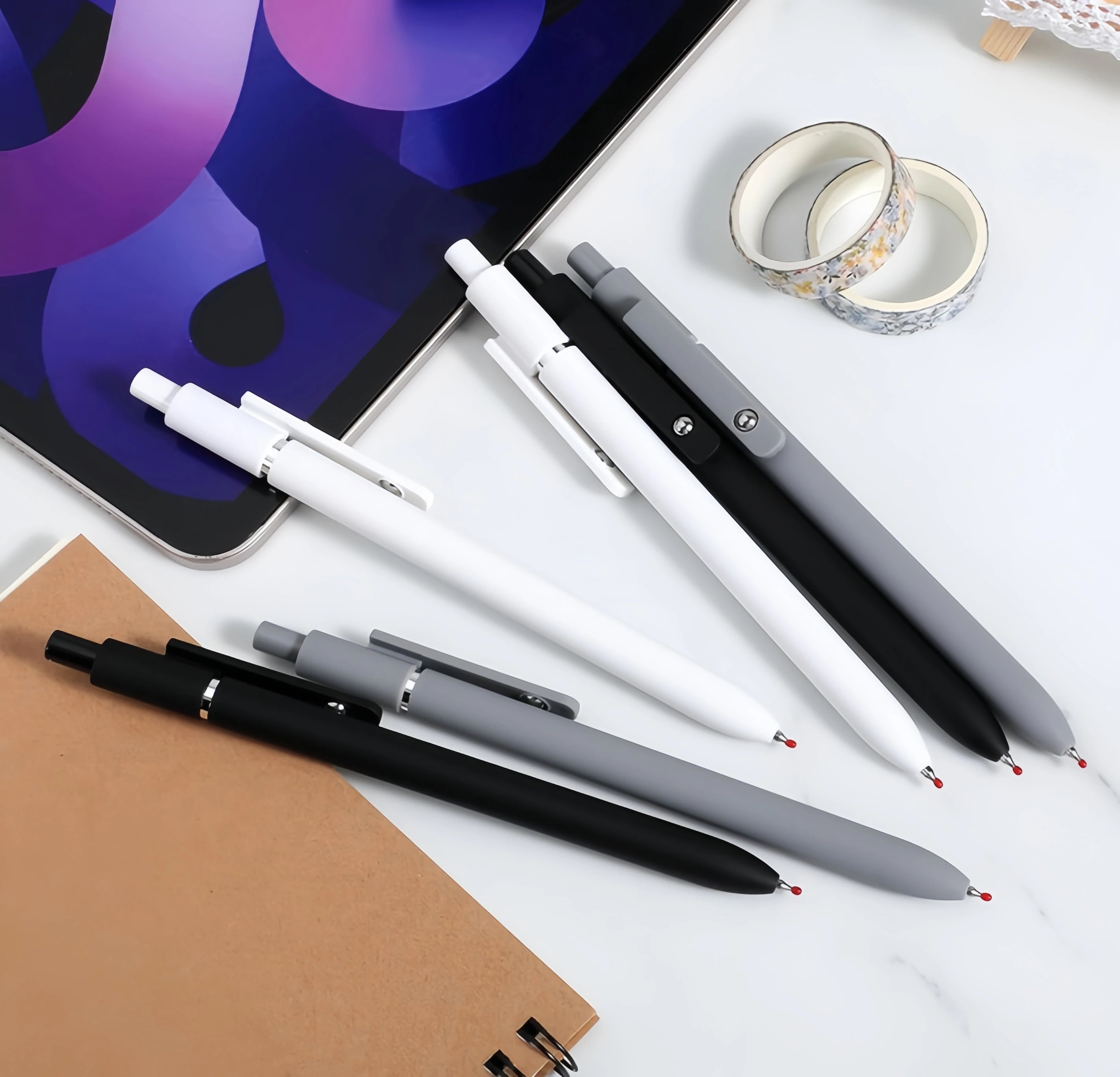 Smooth Writing Gel Pen Set — Fine Tip Black Ink for School and Office