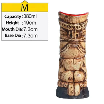 cocktailgeek Ceramic Tiki Mugs — Tropical Sculptural Drinkware for Home Bars