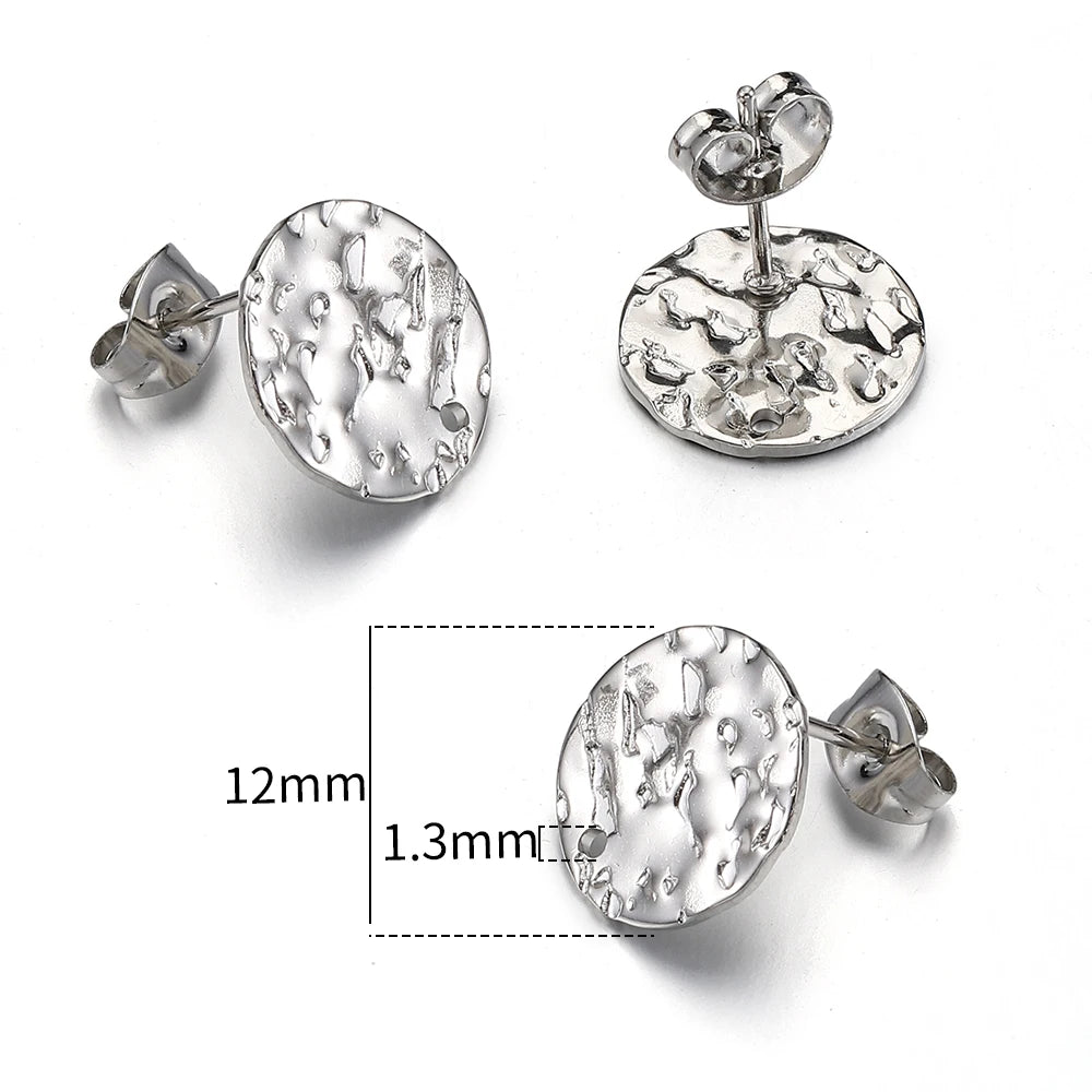 MINGXUAN Stainless Steel Earring Studs — DIY Jewelry Making Base Pins
