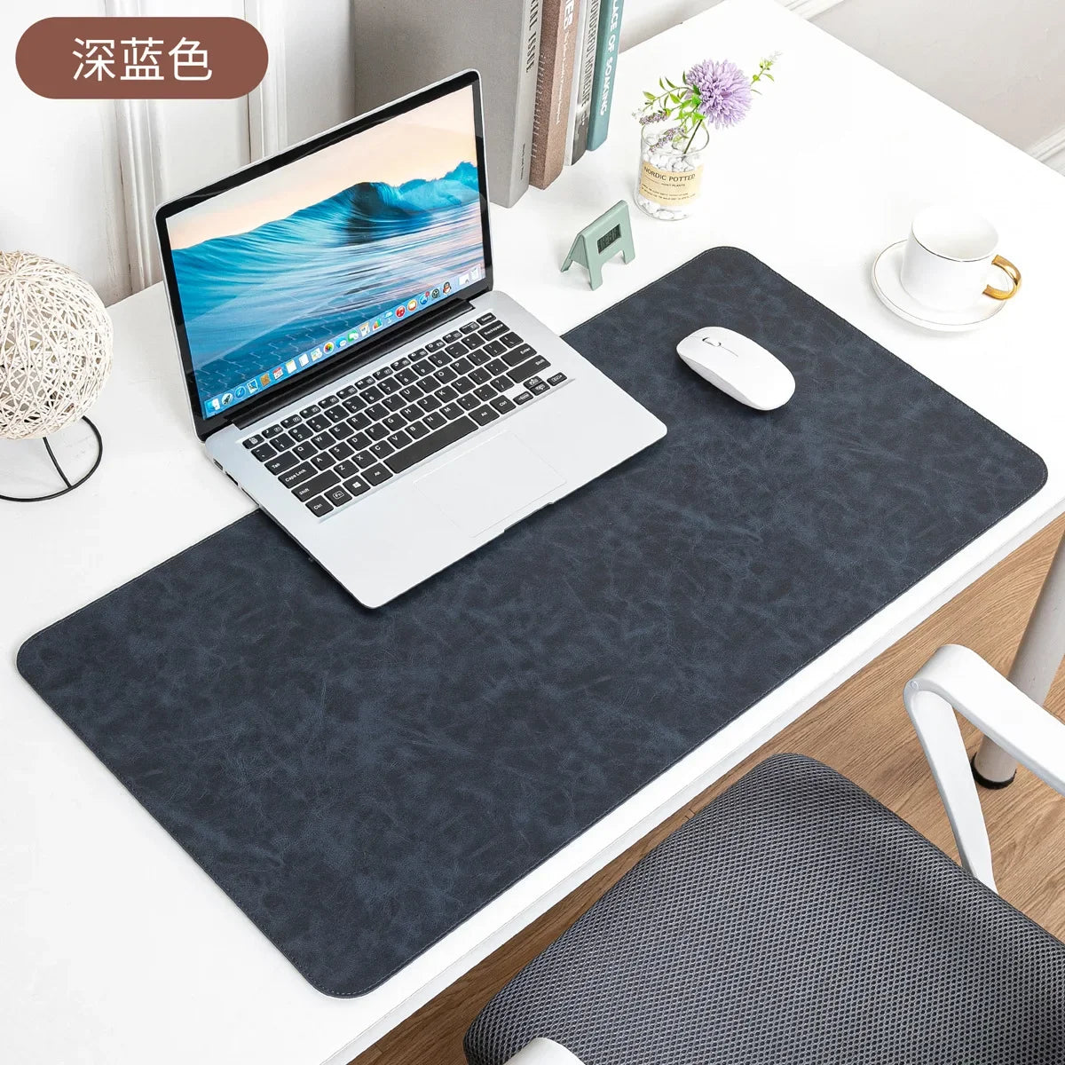 xummen Waterproof PU Leather Desk Pad — Large Non-Slip Computer Mat