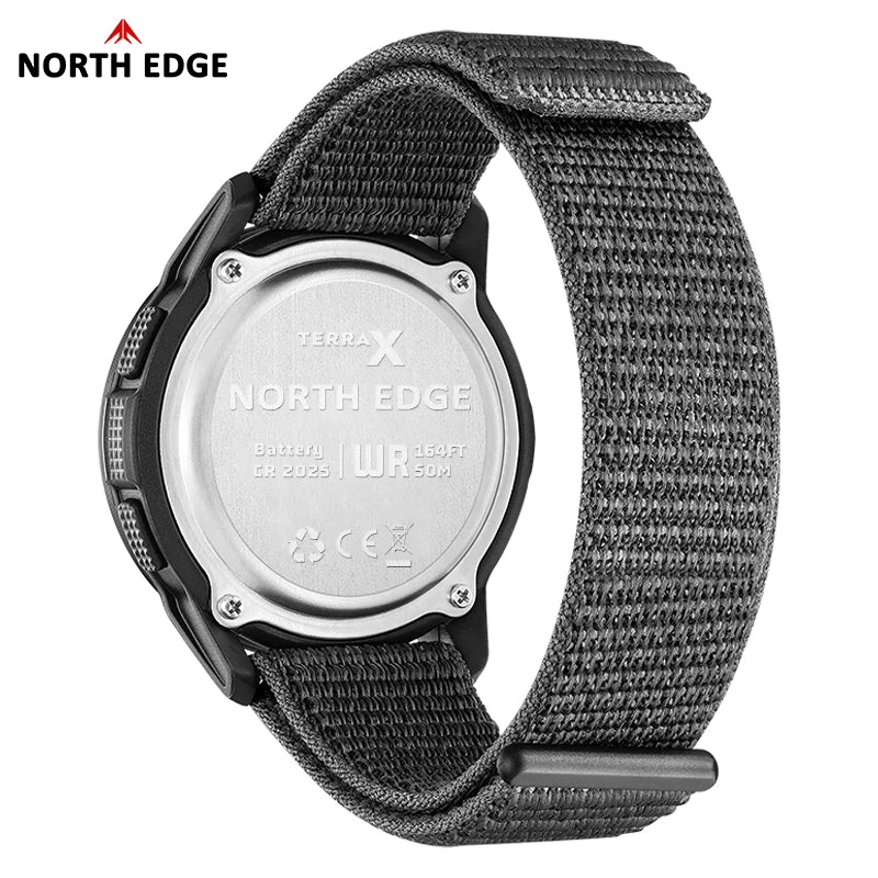 NORTH EDGE TERRAX Digital Watch — Waterproof Outdoor Sports Timepiece