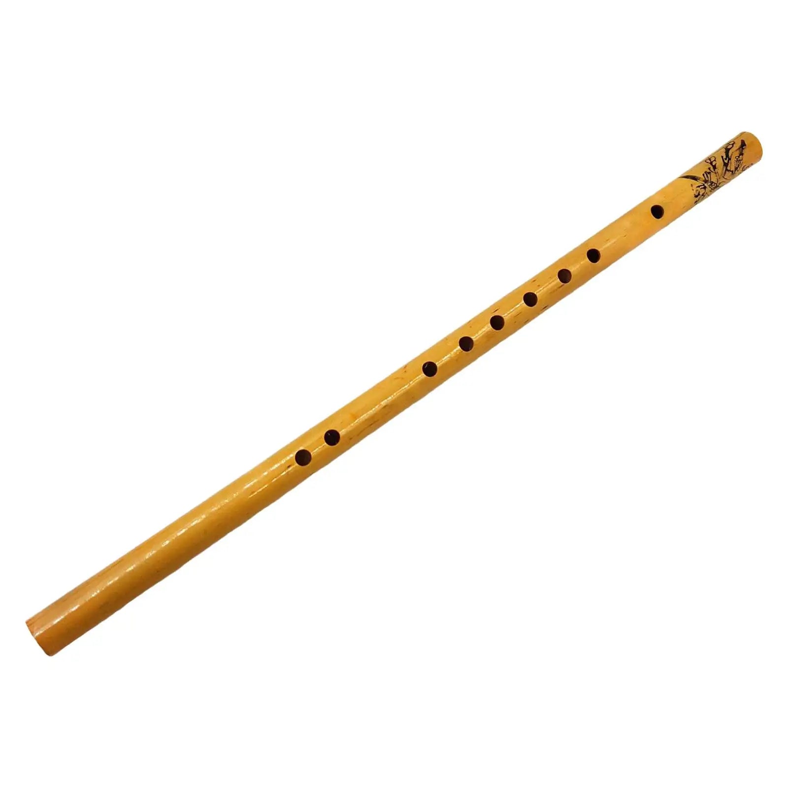 Handmade Bamboo Vertical Flute — 9-Hole Professional Woodwind Instrument