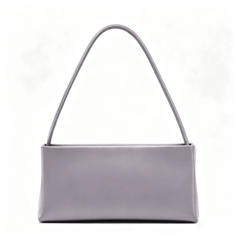ZENCY Luxury Leather Shoulder Bag — Elegant Baguette Style Crossbody