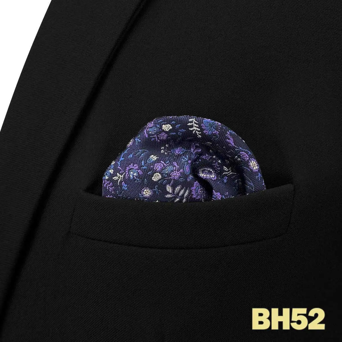 shlax&wing Men's Paisley Pocket Square — Elegant Microfiber Handkerchief for Suits