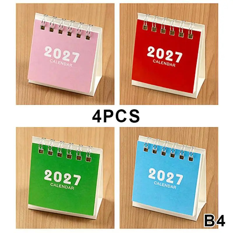 KOQZM 2027 Mini Desk Calendar — Portable Daily Planner for Home and Office